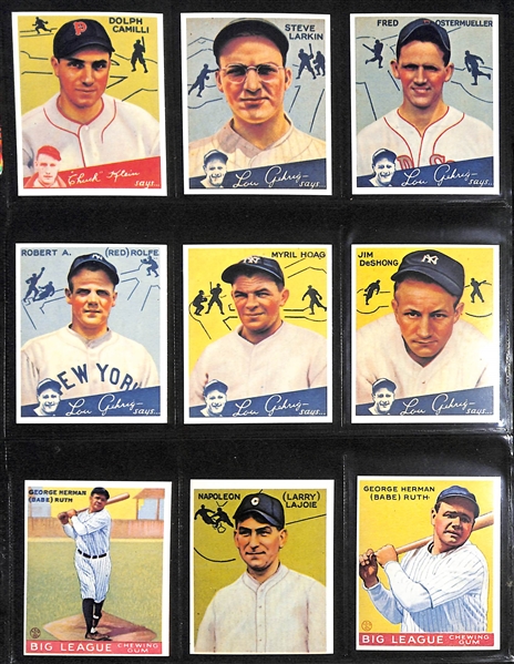 Lot of (6) Goudey and American Caramel Reprint Sets - 1933 Goudey, 1934 Goudey, 1936 Black and White, (2) American Caramel