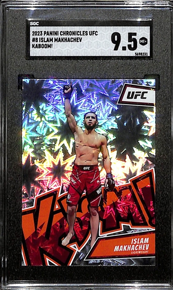 2023 Panini Chronicles UFC #8 Islam Makhachev Kaboom SGC Graded 9.5