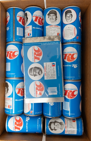 Lot of (42) 1977 RC Cola Cans inc. (30) Baseball, (7) Football, (5) Basketball Inc. Kareem Abdul-Jabbar, George Brett