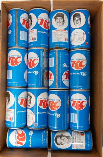 Lot of (42) 1977 RC Cola Cans inc. (30) Baseball, (7) Football, (5) Basketball Inc. Kareem Abdul-Jabbar, George Brett