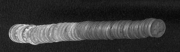  Lot of (3) $5 Rolls of Circulated 90% Silver Mercury Dimes (50 dimes per roll)