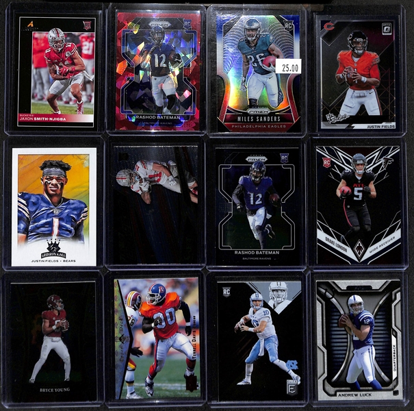 Lot of Approx (200) Football Rookie Cards inc. Ja'Marr Chase, CeeDee Lamb, Joe Burrow, Tua Tagovailoa, Anthony Richardson, +