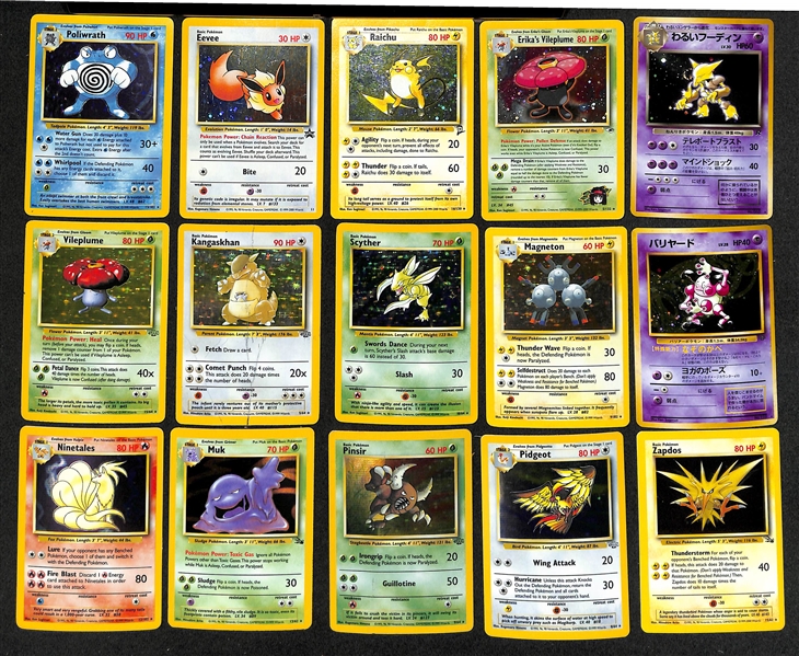 Lot of (800+) 1990s and 2000s Pokemon Cards inc. (27) Holos- Base Set, Jungle, Fossil, Team Rocket, +