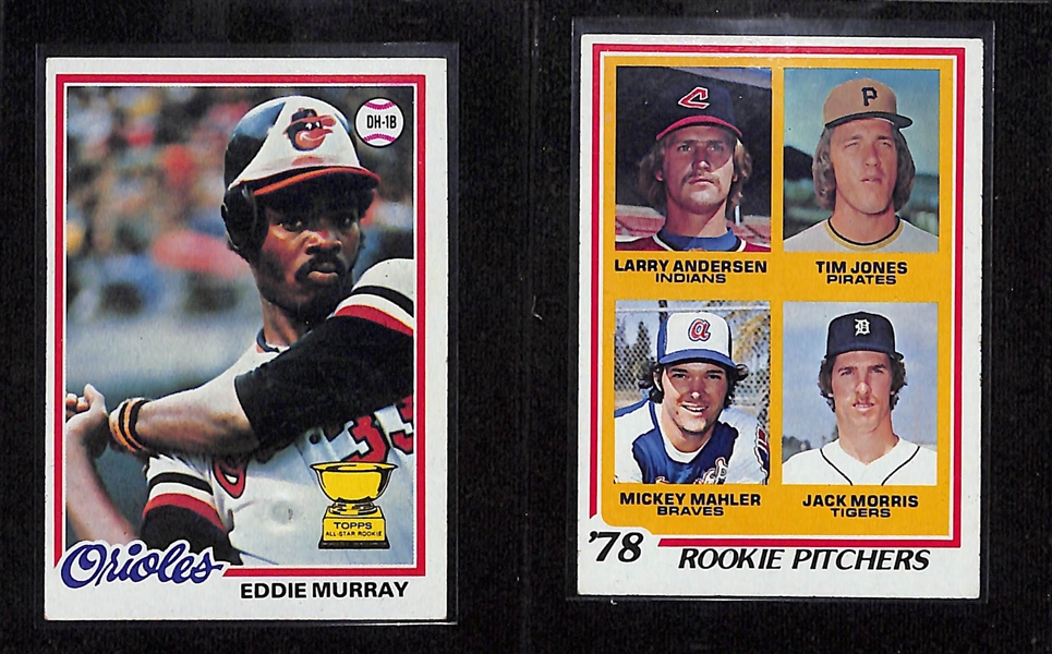 Lot of (3) Topps Baseball Complete Sets - 1978, 1979, 1980 (Eddie Murray, Ozzie Smith, Rickey Henderson Rookies)