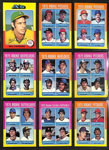 1975 Topps Baseball Complete Set w. George Brett, Robin Yount, Jim Rice, Gary Carter Rookies