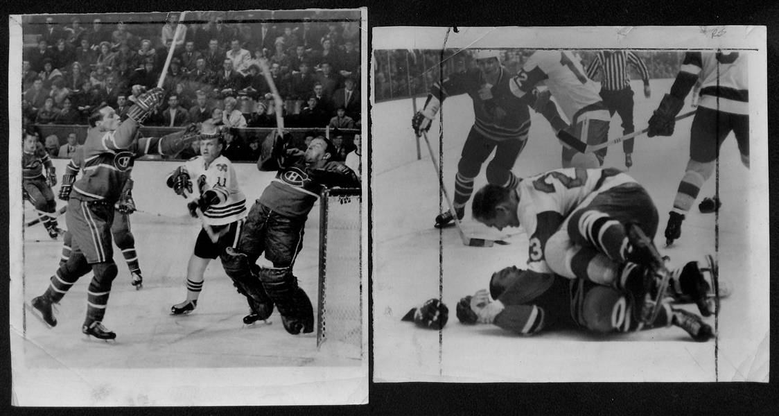 Lot of (25) 1967 NHL Hockey Type 1 Press/Wire Photos w. Mostly Rangers  w. Many Stars