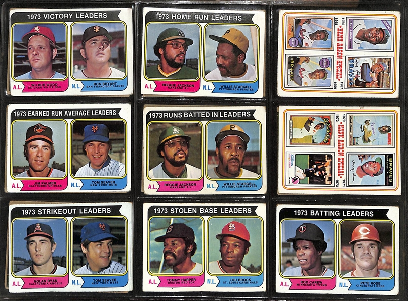 1974 Topps Baseball Complete Set w. Winfield RC PSA 5, Pete Rose PSA 5, Nolan Ryan PSA 4.5