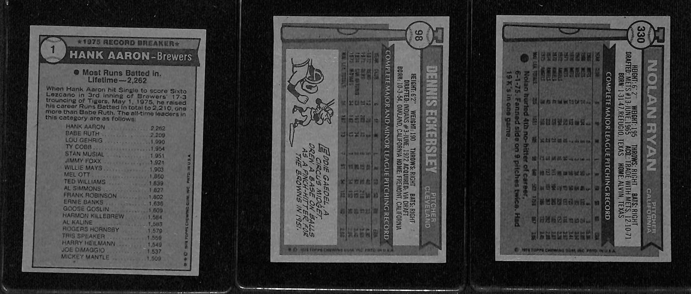 Lot of (2) 1976 Topps Baseball Partial Sets - Most Key Cards Included