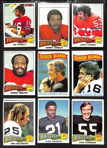 Lot of (350+) 1975 Topps Football Cards w. Lynn Swann & Rocky Bleier Rookie Cards