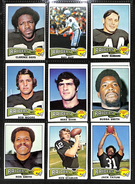 Lot of (350+) 1975 Topps Football Cards w. Lynn Swann & Rocky Bleier Rookie Cards