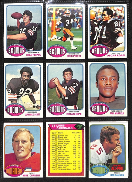 Lot of (350+) 1976 Topps Football Cards w. Jack Lambert & Randy White Rookie Cards