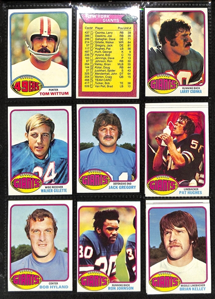 Lot of (350+) 1976 Topps Football Cards w. Jack Lambert & Randy White Rookie Cards