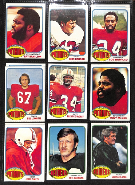 Lot of (350+) 1976 Topps Football Cards w. Jack Lambert & Randy White Rookie Cards