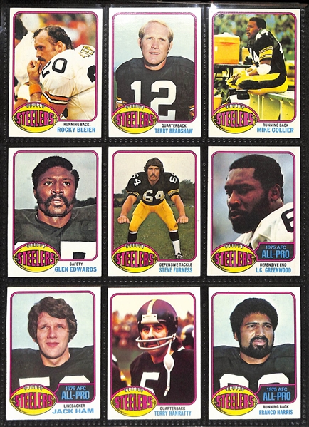 Lot of (350+) 1976 Topps Football Cards w. Jack Lambert & Randy White Rookie Cards