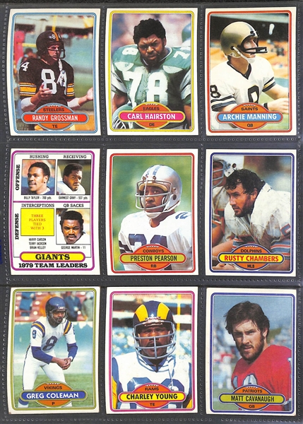 1980 Topps Football Complete Set of 528 Cards w. Phil Simms Rookie Card