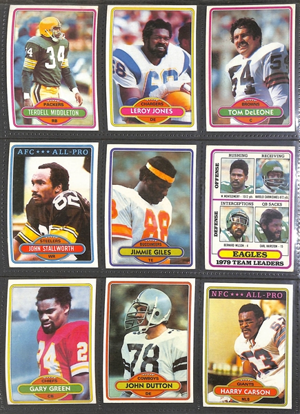 1980 Topps Football Complete Set of 528 Cards w. Phil Simms Rookie Card