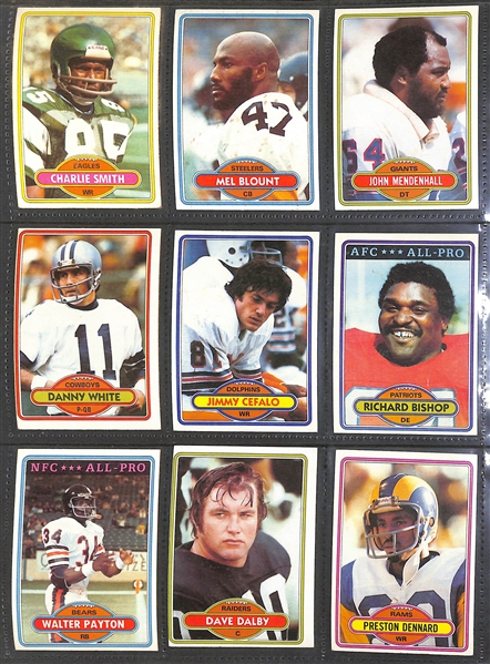 1980 Topps Football Complete Set of 528 Cards w. Phil Simms Rookie Card