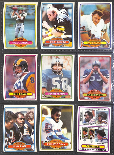 1980 Topps Football Complete Set of 528 Cards w. Phil Simms Rookie Card