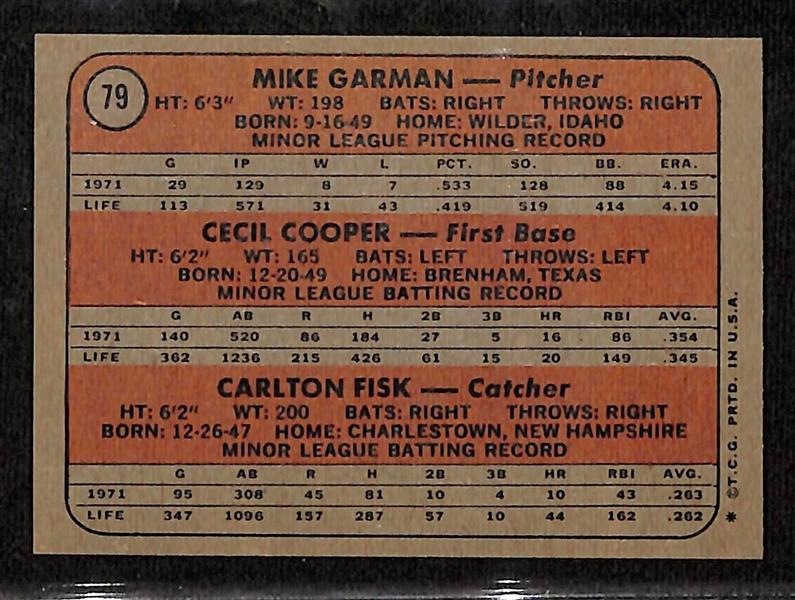 Lot of Approx (250) 1972 Topps Baseball Cards w. Carlton Fisk Rookie Card