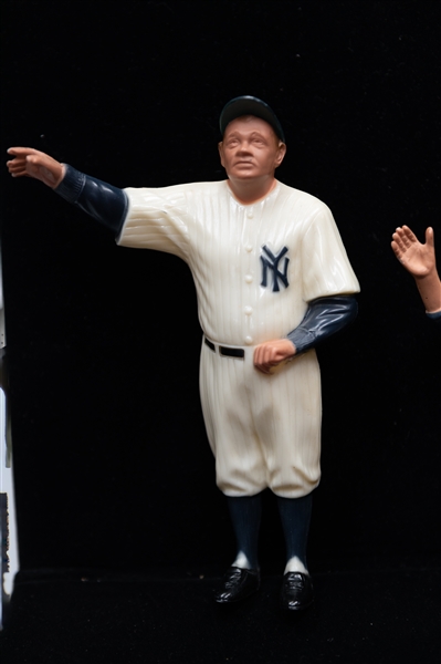 (2) Original Late 1950s Hartland Figurines - Babe Ruth, Yogi Berra & 25th Anniversary Ted Williams