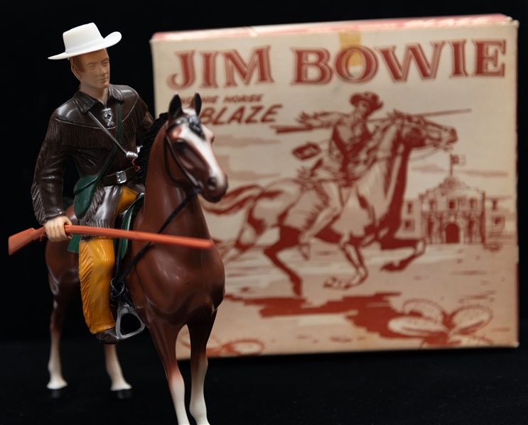 Late 1950s Jim Bowie Hartland Figurine in Original Box w. All Accessories