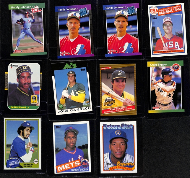 Lot of (75+) 1980s Baseball Rookie Cards inc. Roger Clemens, Ryan Sandberg, Kirby Puckett, Wade Boggs, Don Mattingly, +