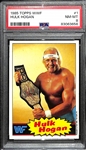 1985 Topps WWF Hulk Hogan #1 Rookie Card Graded PSA 8