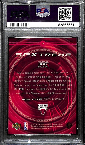 1999-00 SPx Michael Jordan Spxtreme Insert Card Graded PSA 9