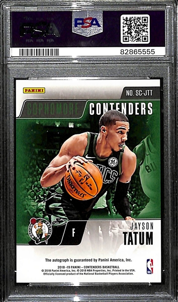 2018-19 Contenders Jayson Tatum Sophomore Contenders Autograph Bronze Graded PSA 10 (#/25)