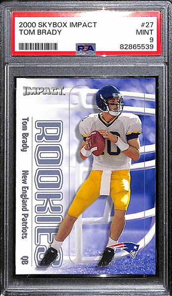 2000 Skybox Impact Tom Brady Rookie Card Graded PSA 9