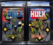 Lot of (2) CGC Graded 9.8 Incredible Hulk: Future Imperfect Marvel Comic Issues- #1, #2 (Embossed Covers)