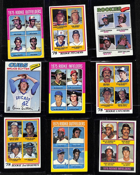 Lot of (15) Baseball Superstar Rookie Cards inc. Robin Yount, Rich Gossage, (2) Eddie Murray, Tony Gwynn, (2) Jim Rice, +