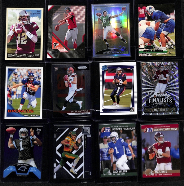 Lof of (35+) Quarterback Rookie Cards inc. Justin Herbert, Joe Burrow, Jim Kelly, Brett Favre, (2) Troy Aikman, +