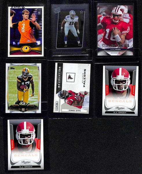 Lot of (70) Football Rookie Cards inc. Randy Moss, (2) DeAndre Hopkins, Odell Backham Jr, Calvin Johnson, +