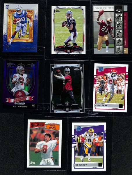 Lot of (40) Football Rookie Cards inc. Jalen Hurts, Drew Brees, Emmitt Smith, Troy Aikman, (2) Tua Tagovailoa, +