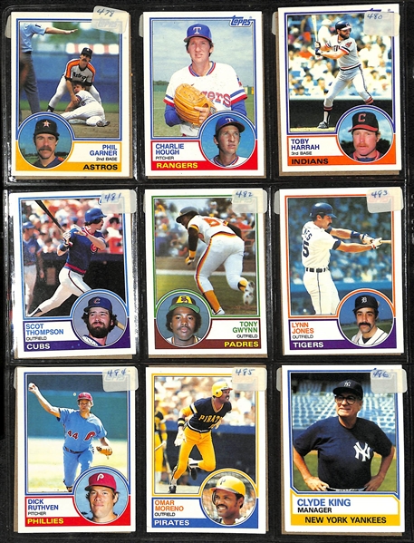 1983 Topps Baseball Complete Set in Binder (Boggs, Gwynn, Sandberg Rookies)