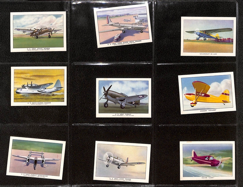 1940-42 Wings Cigarettes Modern Airplane Complete Set of 50 Cards by Wings Cigarettes