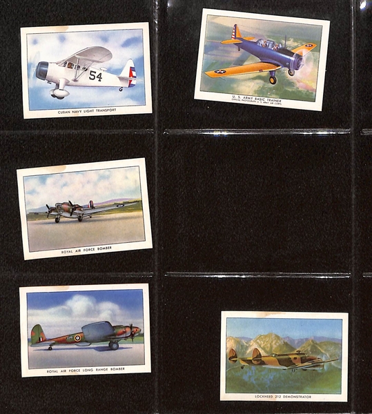 1940-42 Wings Cigarettes Modern Airplane Complete Set of 50 Cards by Wings Cigarettes