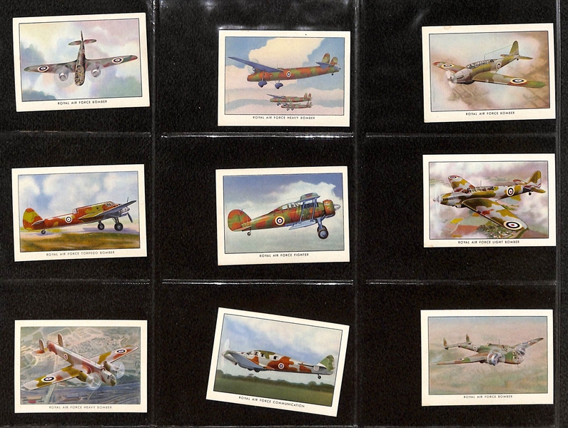 1940-42 Wings Cigarettes Modern Airplane Near Complete Set (49 of 50 Cards) by Wings Cigarettes