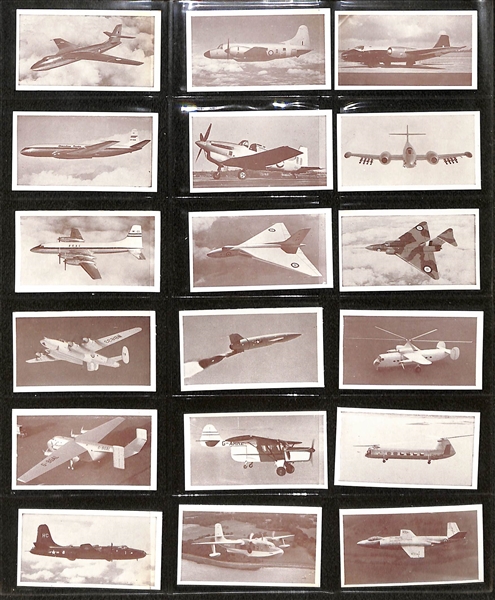 1954 Modern Aircraft Partial Set (42 of 50 Cards) by Sweet Cigarettes