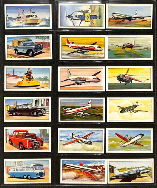 1963 Modern Transport Partial Set (44 of 50 Cards) by Sweet Cigarettes