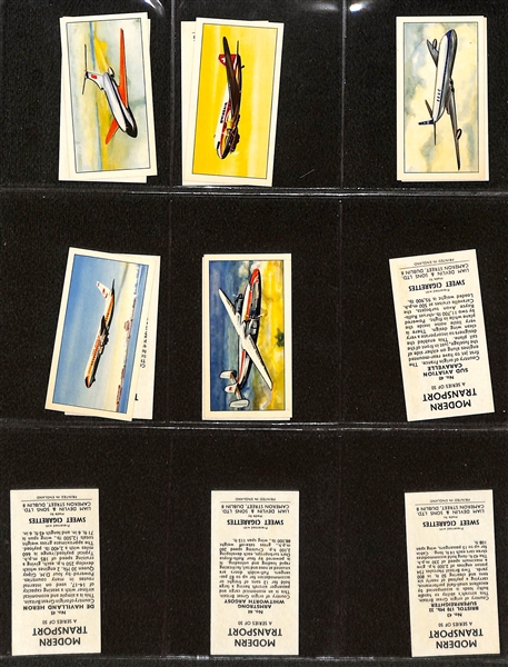 1963 Modern Transport Partial Set (44 of 50 Cards) by Sweet Cigarettes