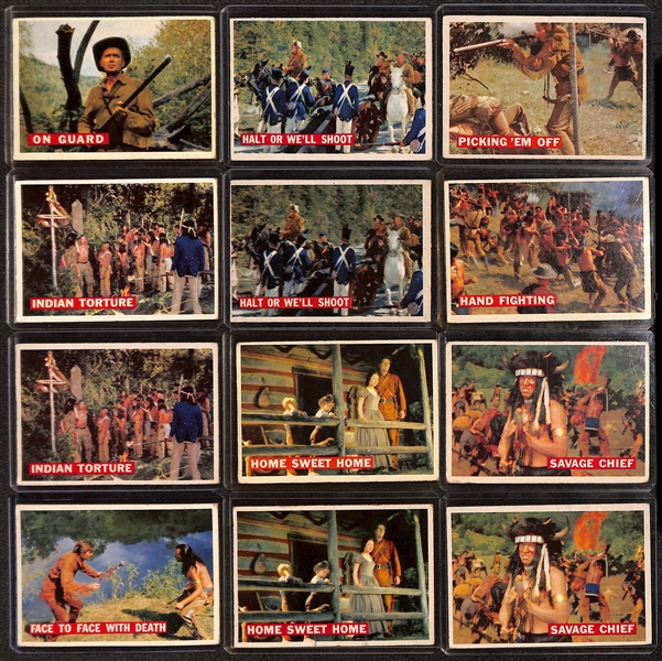 Lot of (65) Assorted 1956 Topps Davy Crockett Orange Back Cards