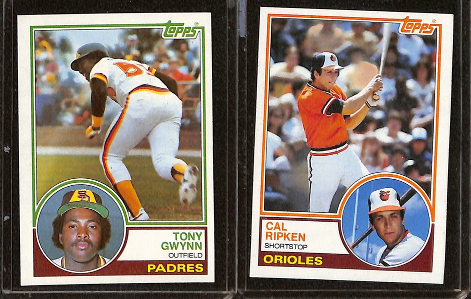 1983 Topps Complete Baseball Set of 792 Cards w. Sandberg/Boggs/Gwynn Rookies