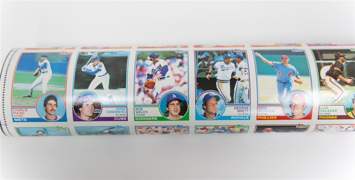 1983 Topps Baseball Uncut Sheet w. Ryne Sandberg Rookie, George Brett, More