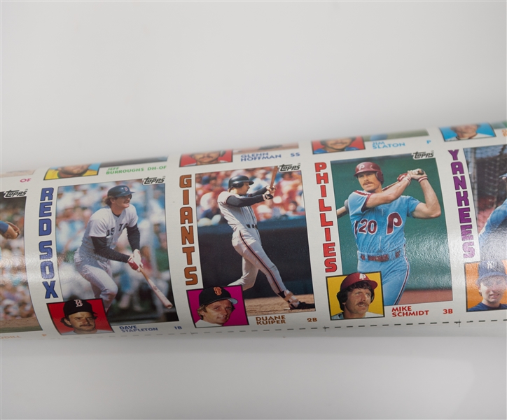 1984 Topps Baseball Uncut Sheet w. Don Mattingly Rookie, Darryl Strawberry Rookie, Mike Schmidt, Nolan Ryan, More