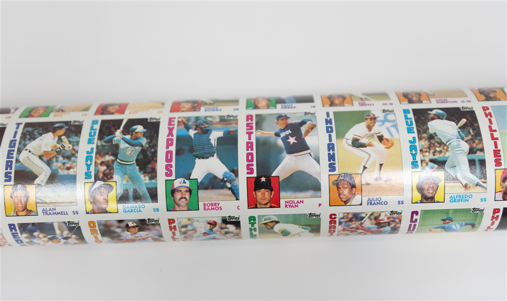 1984 Topps Baseball Uncut Sheet w. Don Mattingly Rookie, Darryl Strawberry Rookie, Mike Schmidt, Nolan Ryan, More