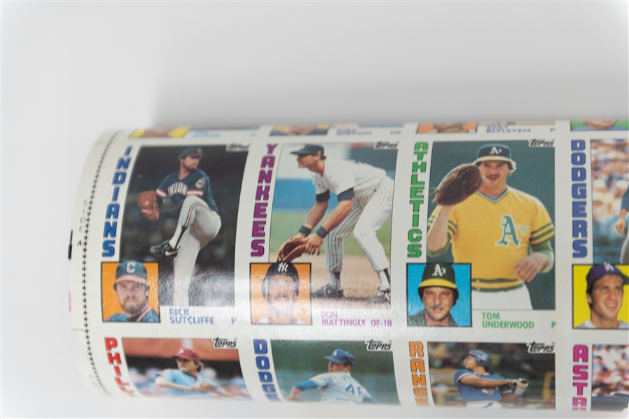 1984 Topps Baseball Uncut Sheet w. Don Mattingly Rookie, Darryl Strawberry Rookie, Mike Schmidt, Nolan Ryan, More