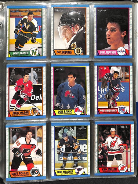 1989-90 O-Pee-Chee Hockey Complete Set with Joe Sakic Rookie + (2) Partial Sets (1982-83 O-Pee-Chee, 1986-87 O-Pee-Chee)