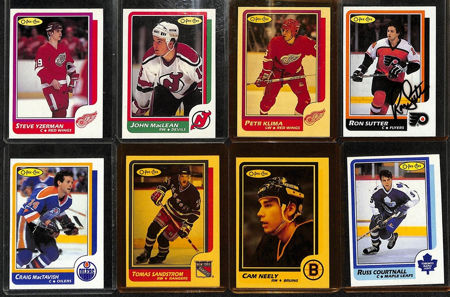 1989-90 O-Pee-Chee Hockey Complete Set with Joe Sakic Rookie + (2) Partial Sets (1982-83 O-Pee-Chee, 1986-87 O-Pee-Chee)